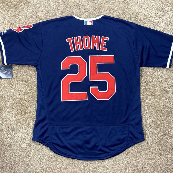 CLEVELAND INDIANS #25 Jim THOME Jersey Sewn Numbers & Logos BLUE - Picture 8 of 8